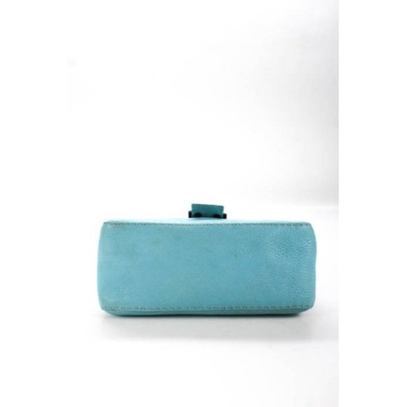 FENDI Mamma Selleria Soft Turquoise Baguette - Picture 6 of 10